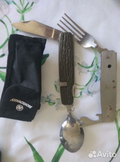 Туристический набор ложка вилка нож