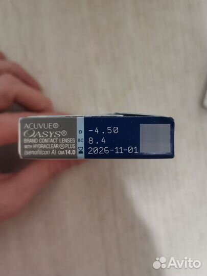 Линзы контактные acuvue oasys двухнедельные -4,5