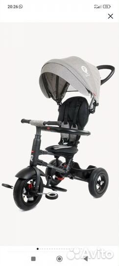 Детский трехколесный велосипед с ручкой