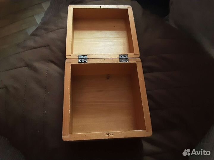 Шкатулка. Дерево, береста. СССР агитация