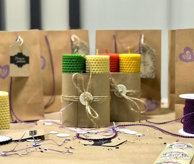 Свечи из не окрашеной вощины