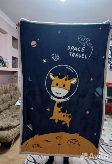 Плед покрывало детский 100*140 двухслойный