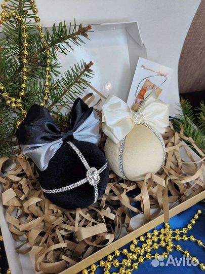 Шарик на елку ручная работа