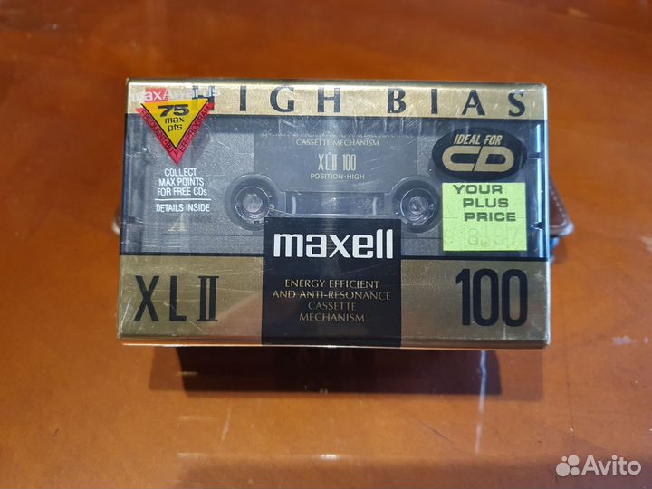 Аудиокассеты запечатанные maxell XL II 100