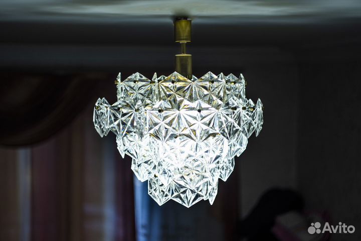 Винтажная люстра Искра 54 хрусталя