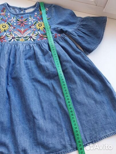 Детское джинсовое платье zara 116