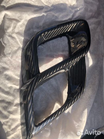 Накладка насадка левая Khann выхлопа Lexus LX570