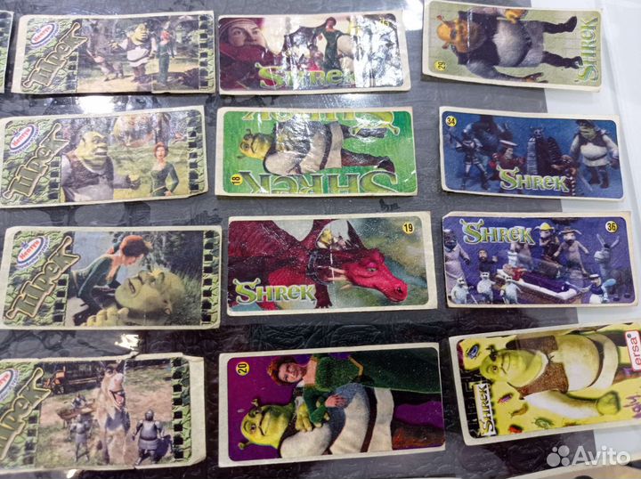 Коллекция наклеек Шрек, начало 2000