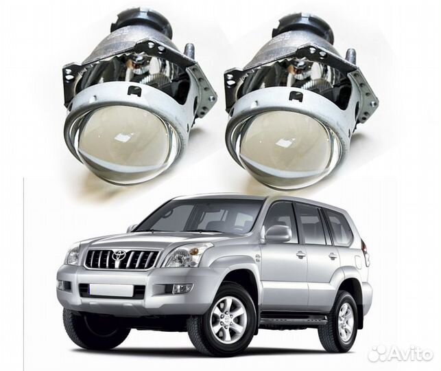 Линзы штатные Toyota Prado 120 продажа установка