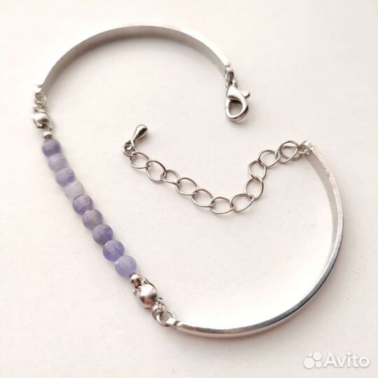 Браслет с натуральным Танзанитом