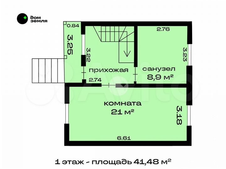Дом 98 м² на участке 9 сот.