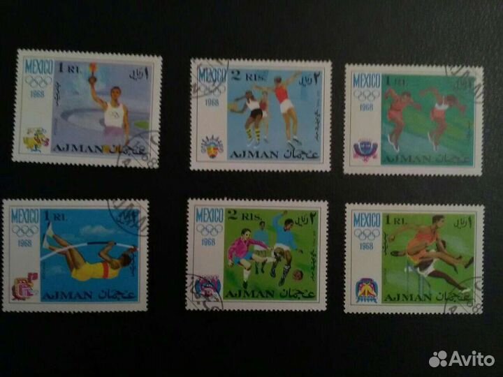 Марки на тему олимпийских игр и пр