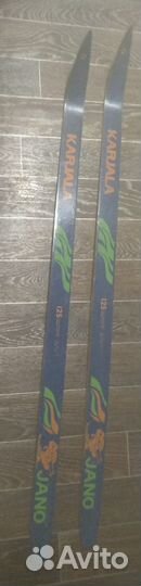 Лыжи деревянные СССР пластиковые полупластик