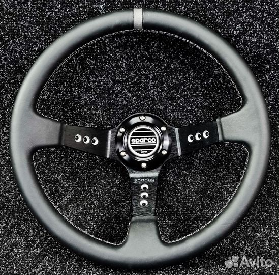 Руль sparco Style - с выносом - 350мм (кожа/белая