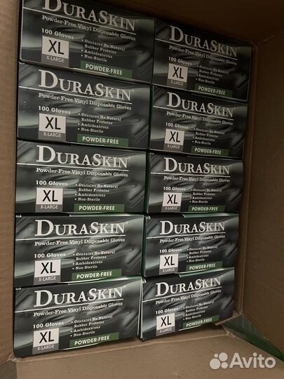 Перчатки виниловые xl