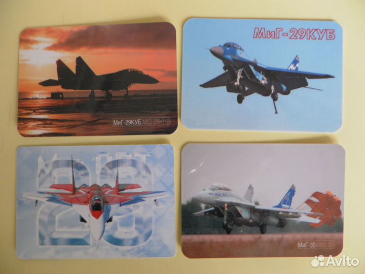 Календарики самолёты миг