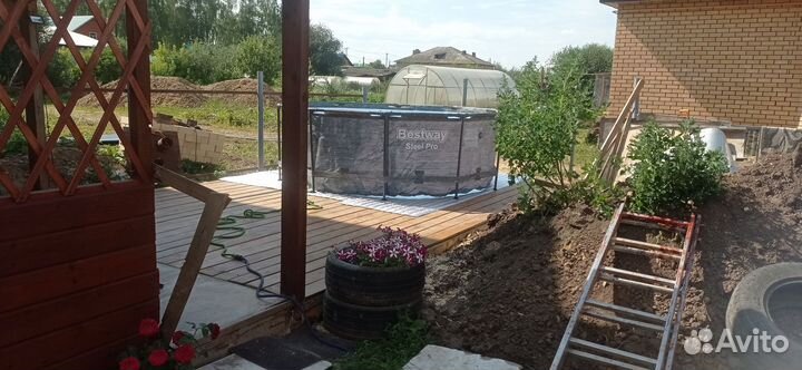 Каркасный бассейн бу 305х100