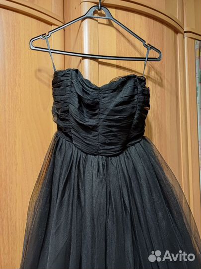 Черное платье пачка мини
