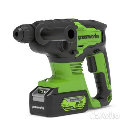 Перфоратор Greenworks GD24SDS2, 24v, 2 Дж