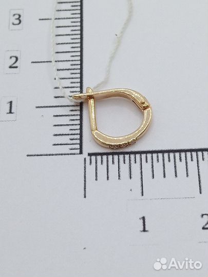 Золотые серьги с фианитами