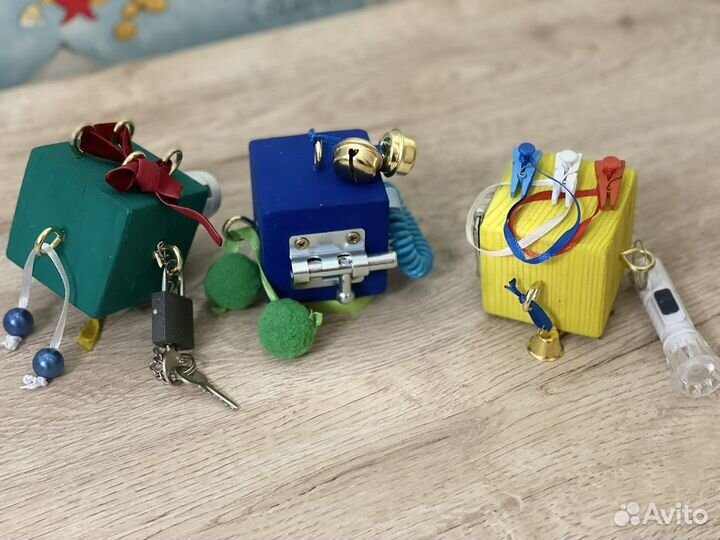 Бизикубики набор из 3х штук