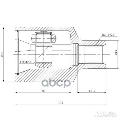 Шрус Внутренний Z88956R Zikmar