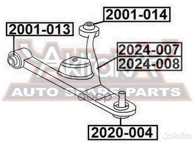 Опора шаровая перед прав/лев 2020004 asva