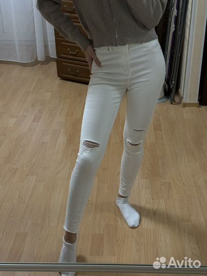 Джинсы белые женские