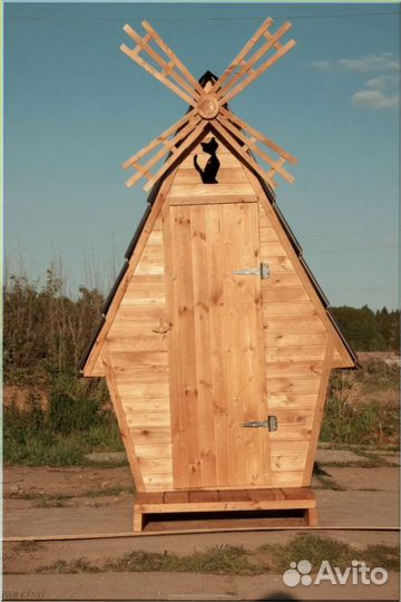 Дачный туалет деревянный прямоугольник сеп 299