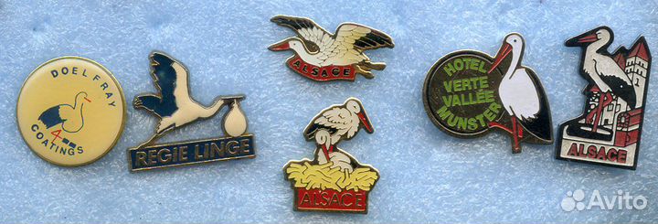 Значки Совы Аисты Попугаи Птицы Орнитология