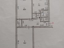 2-к. квартира, 51,5 м², 1/2 эт.