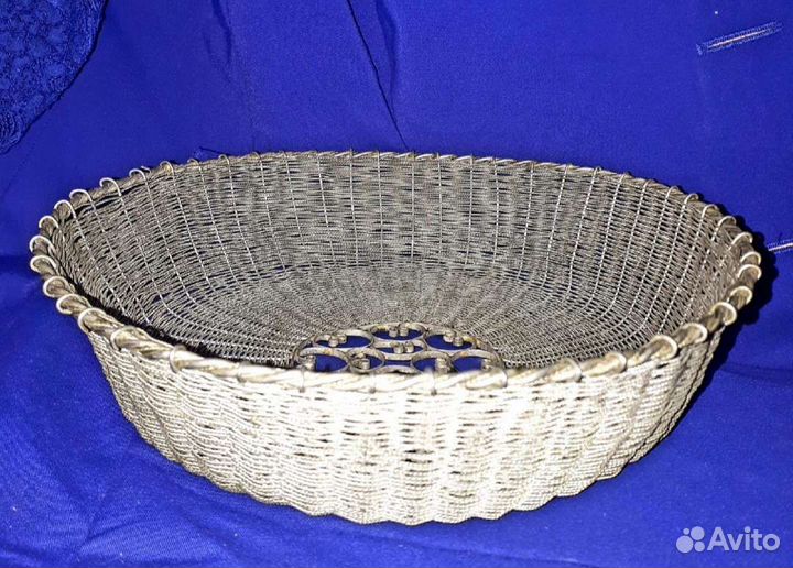 Мельхиоровая конфетница/ваза/сухарница СССР Винтаж