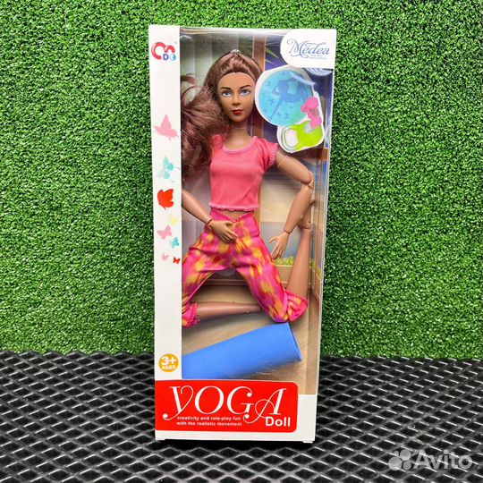 Спортивная шарнирная кукла йога 30 см с аксессуара