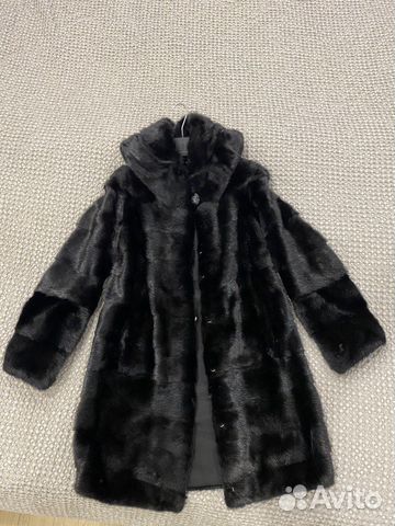 Шуба норковая с капюшоном