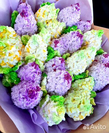 Съедобные букеты сирени, тюльпанов из зефира