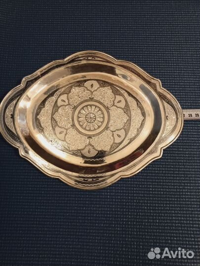 Серебряный поднос Кубачи 875-й пробы