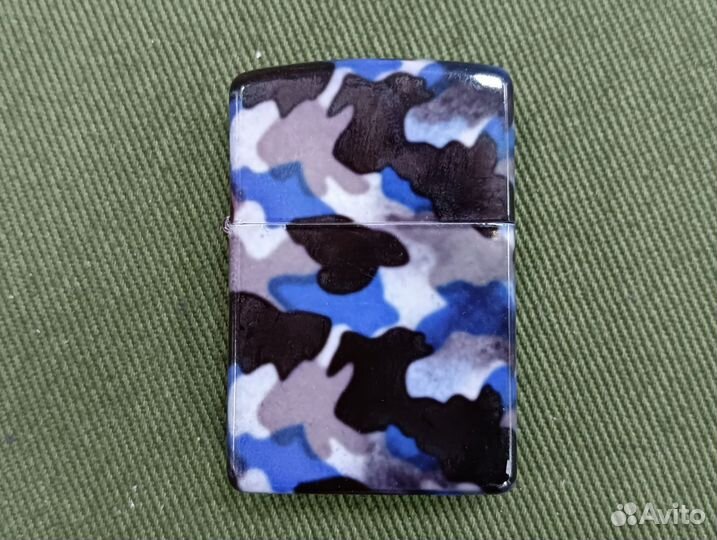 Зажигалка бензиновая Камуфляж Синий