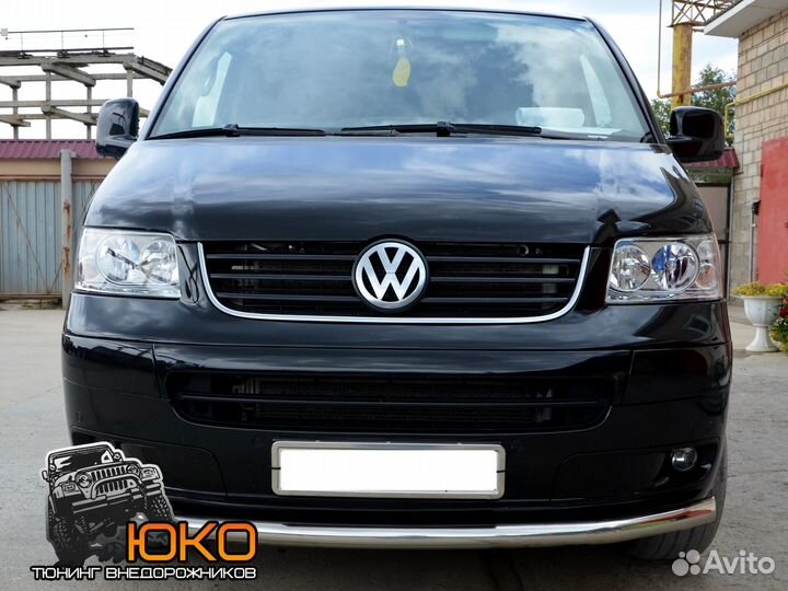 Защита переднего бампера Volkswagen T5 Multivan