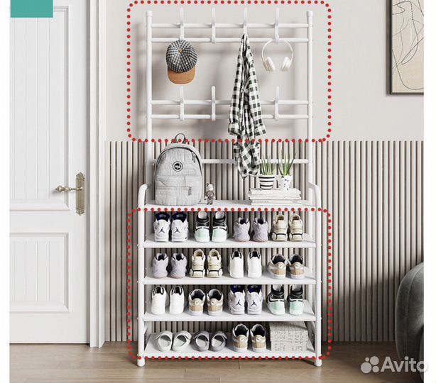 Обувница в прихожую с вешалкой