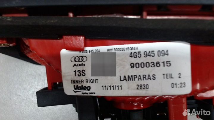 Фонарь крышки багажника Audi A6 (C7), 2012