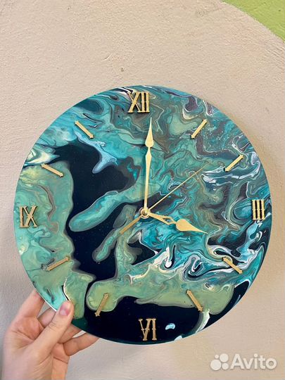 Мастер класс Флюид Арт Часы