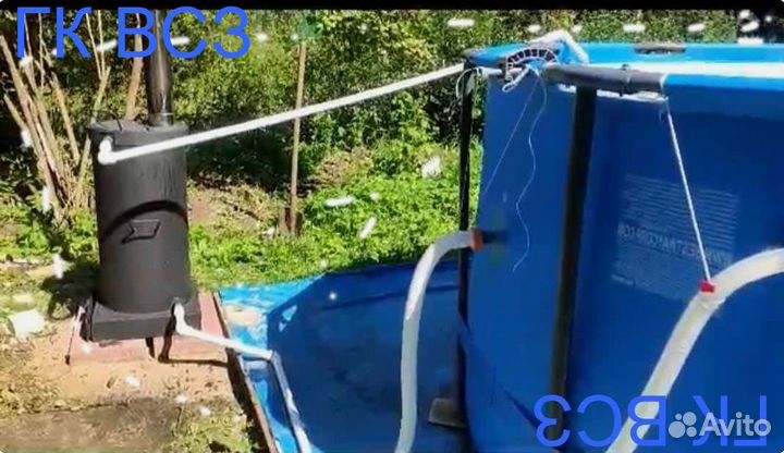 Дровяной водонагреватель для бассейна