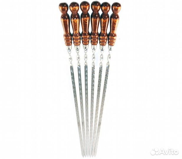 Профессиональный шампур с деревянной ручкой для лю