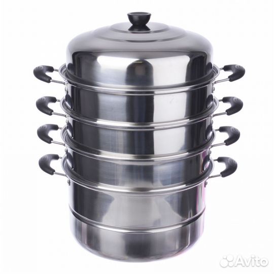 Мантоварка нерж. об. 9 литр 30 см 4 секции