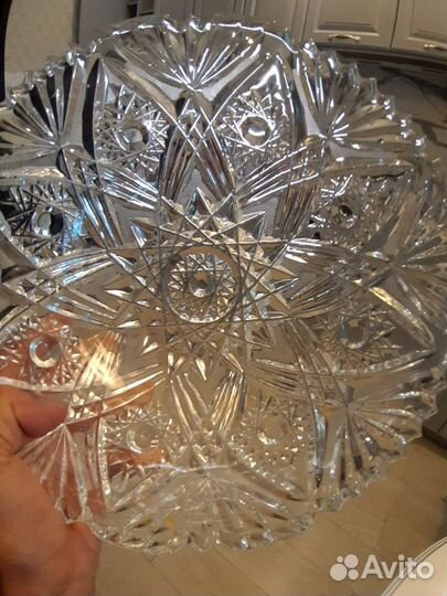 Ваза для фруктов хрусталь