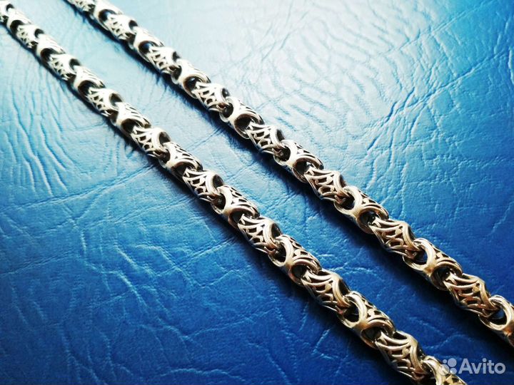 Серебряная литая цепь