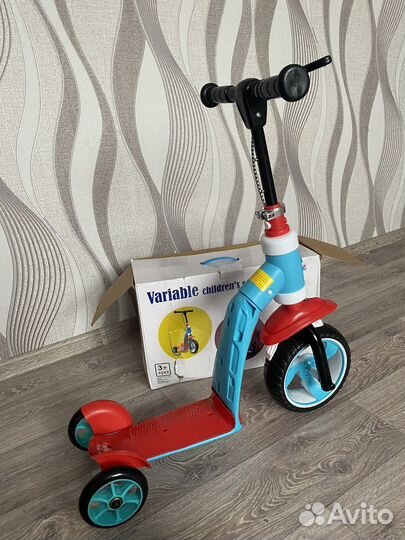 Самокат-беговел детский 2в1