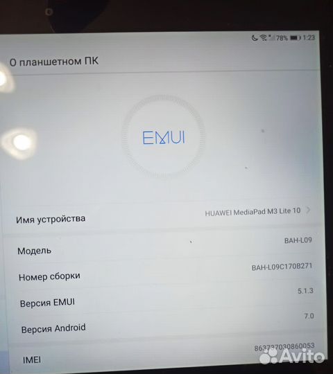 Планшет huawei mediaPad M3 Lite 10 на запчасти