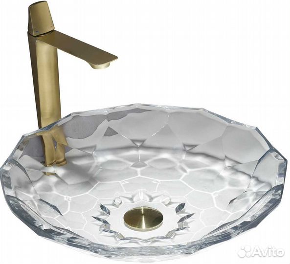 Накладная раковина Mexen inga 44см материал стекло прозрачный