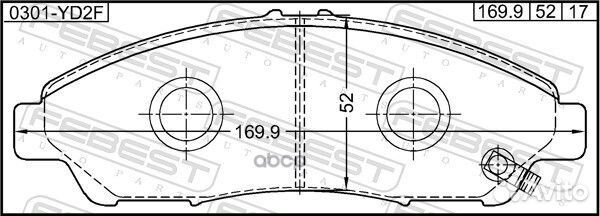Колодки торм.передн. Honda Pilot 09-15 0301-yd2f